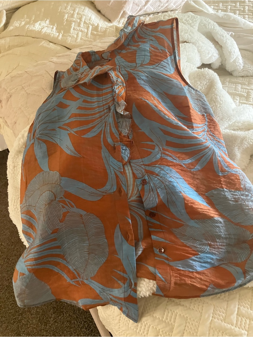 CAbi  Tropical Print Blouse View 2